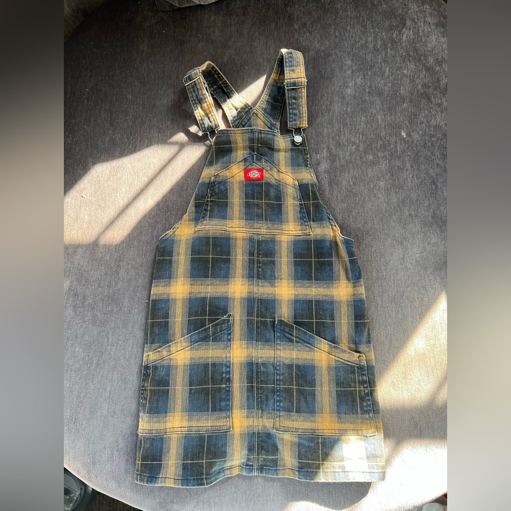 Dickies Plaid Overall Dress